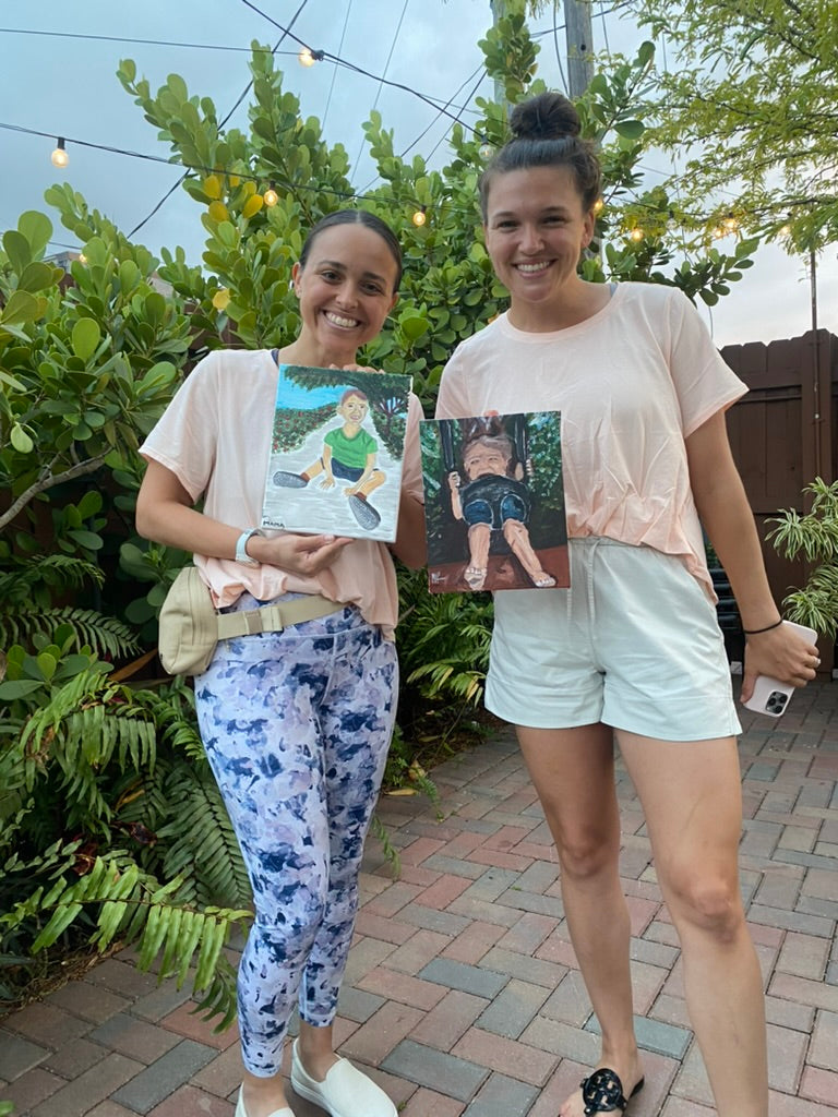 ashmcc crafts art class acrylic painting happy customers paint and sip at prison pals taproom oakland park fl miami