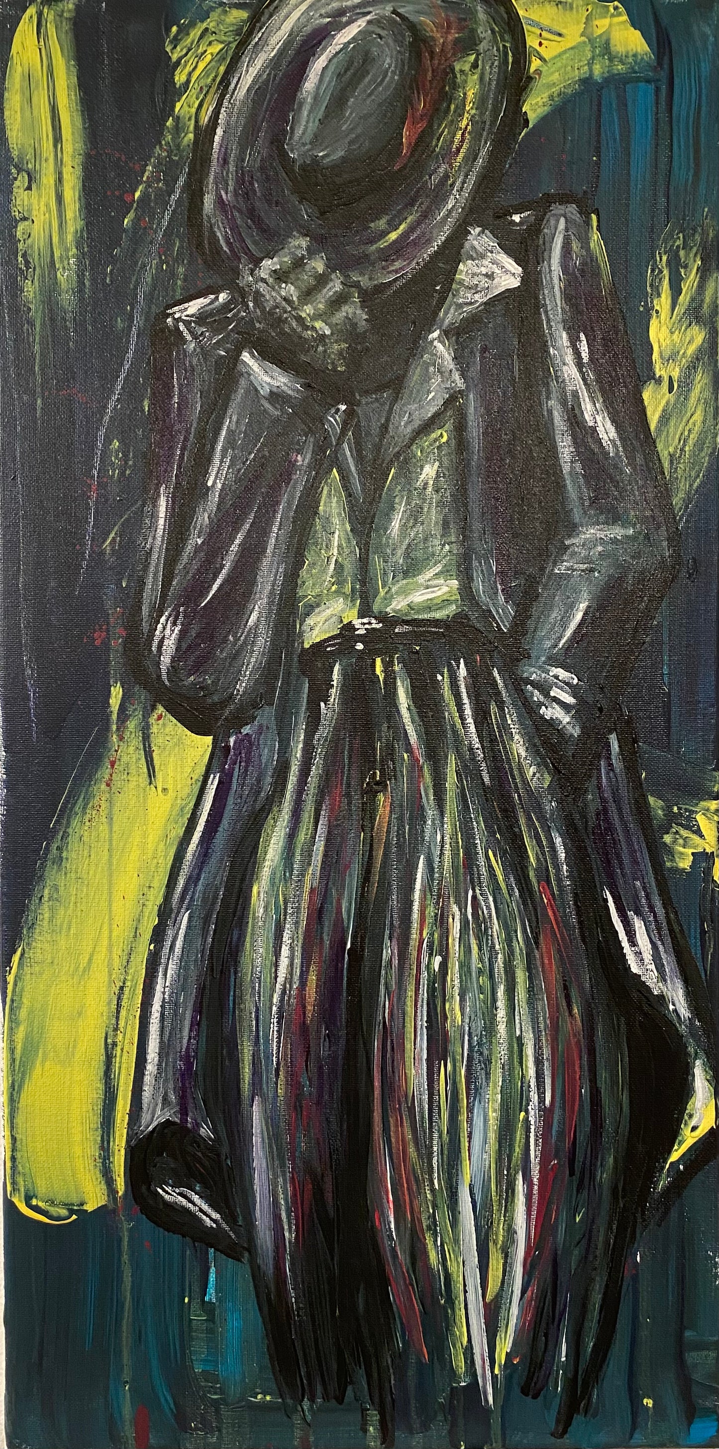 "Zooted" Original 12" x 24" Painting. Acrylic on canvas.