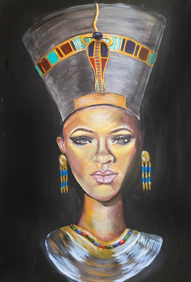 "Nefer-Riri" Original 24" x 36" Painting. Acrylic on canvas.