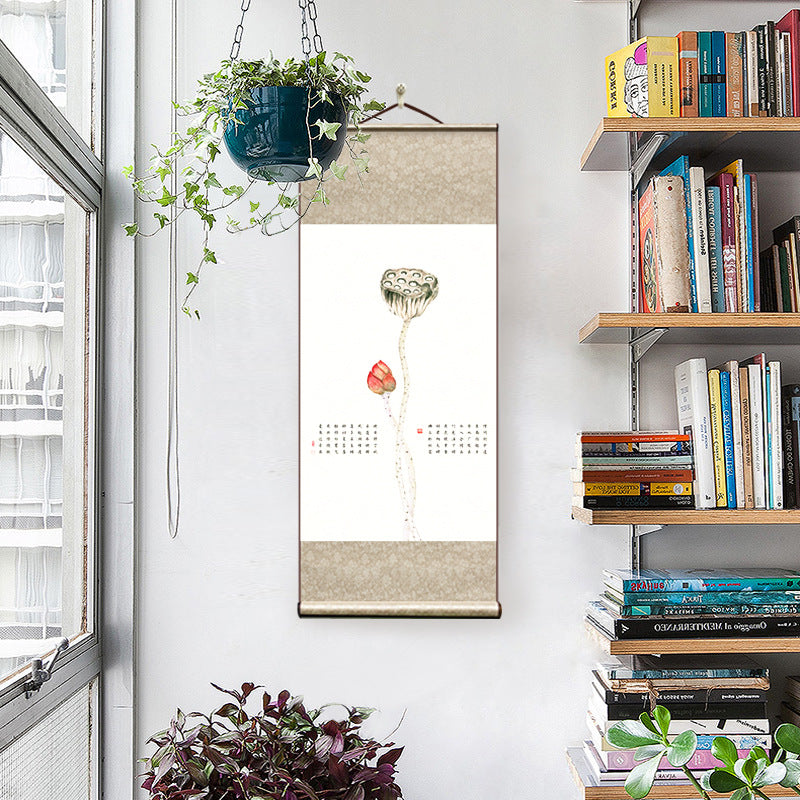 Blank Rice Paper Mounted On Hanging Scroll
