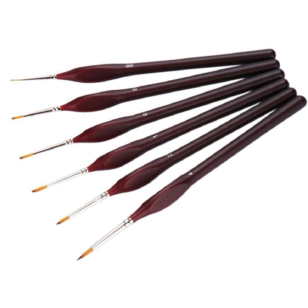 Extra Fine Detail Paint Brushes | 6Pc Set