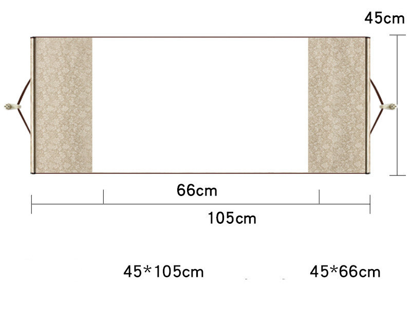 Blank Rice Paper Mounted On Hanging Scroll