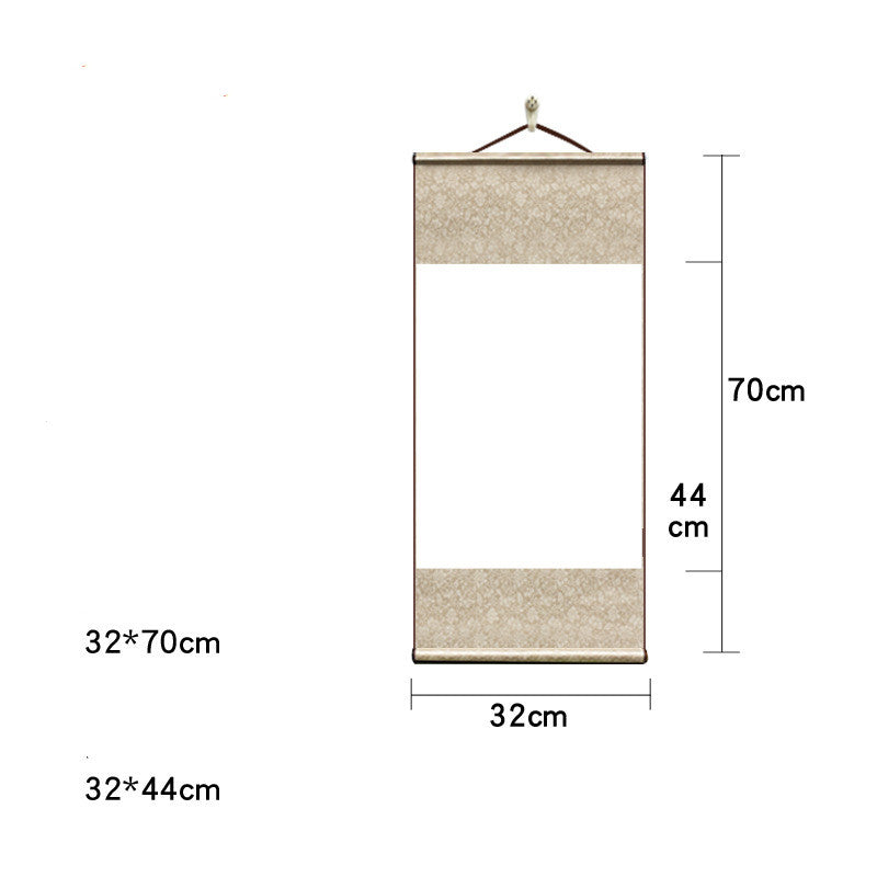 Blank Rice Paper Mounted On Hanging Scroll