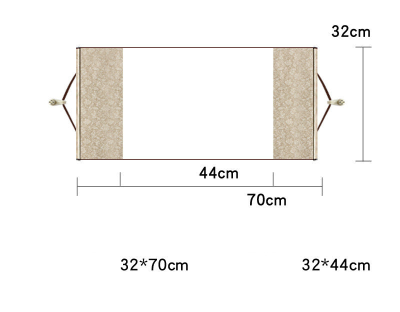 Blank Rice Paper Mounted On Hanging Scroll