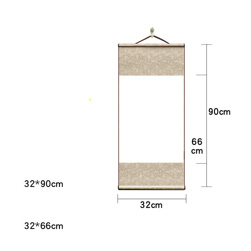 Blank Rice Paper Mounted On Hanging Scroll