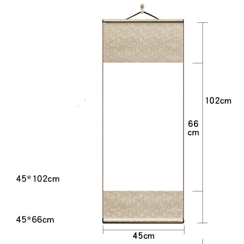 Blank Rice Paper Mounted On Hanging Scroll