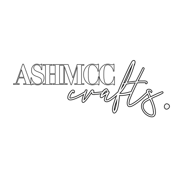 Logo with 'ASHMCC crafts' text on a white background