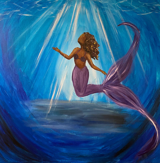 "The Waters of Truth" Original 24" x 24" Painting. Acrylic on canvas.