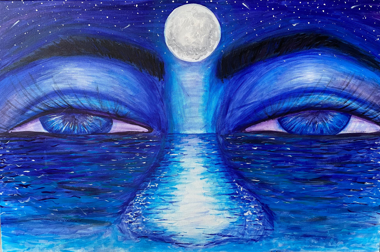 "First Eye" Original 24" x 36" Painting. Acrylic on canvas.