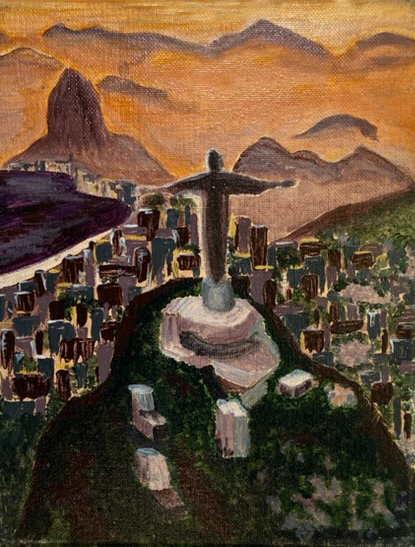 "Christ the Redeemer" - 8" x 10" acrylic on wrapped canvas