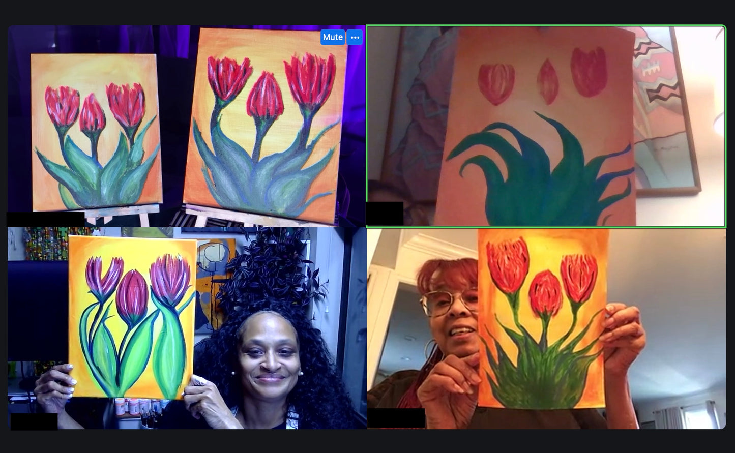 Online art classes for all ages. Things to do from home with like minded individuls. painting with acrylics on canvas or paper. need art supplies? grab and art kit and join the fun. 