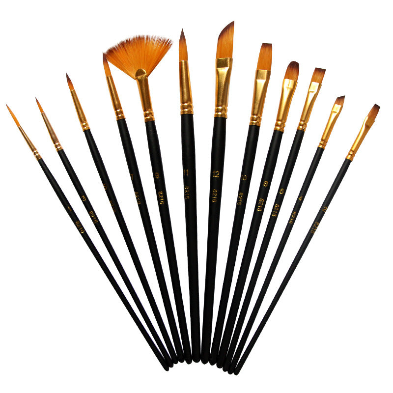 Watercolor + Acrylic Brushes | 12pc Set